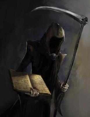 Cover of The Reaper's Ledger Blank Sketchbook