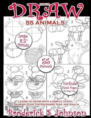 Book cover for How To Draw 55 Animals