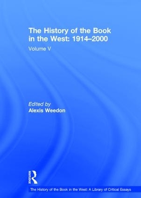 Book cover for The History of the Book in the West: 1914–2000