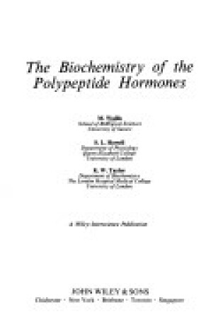 Cover of The Biochemistry of Polypeptide Hormones