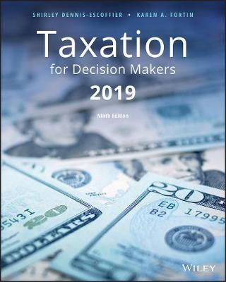 Book cover for Taxation for Decision Makers, 2019 Edition