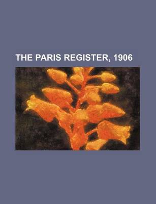 Book cover for The Paris Register, 1906