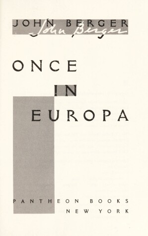 Book cover for Once in Europa