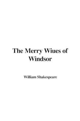 Book cover for The Merry Wiues of Windsor