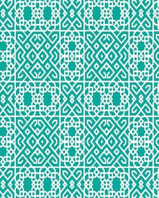 Book cover for Turquoise and White Moroccan Pattern Notebook