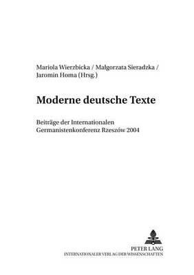 Book cover for Moderne Deutsche Texte