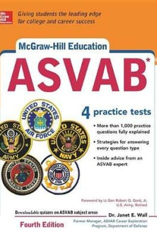 Cover of McGraw-Hill Education ASVAB with DVD, Fourth Edition