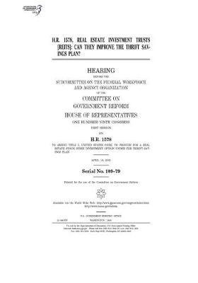 Book cover for H.R. 1578, real estate investment trusts (REITs)