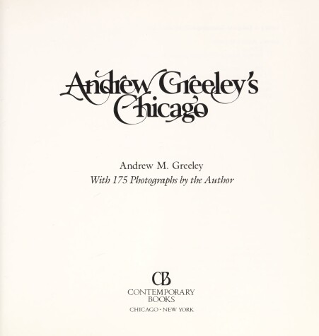 Book cover for Andrew Greeley's Chicago