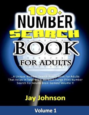 Book cover for 100+ Number Search Book for Adults