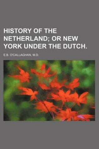 Cover of History of the Netherland; Or New York Under the Dutch.