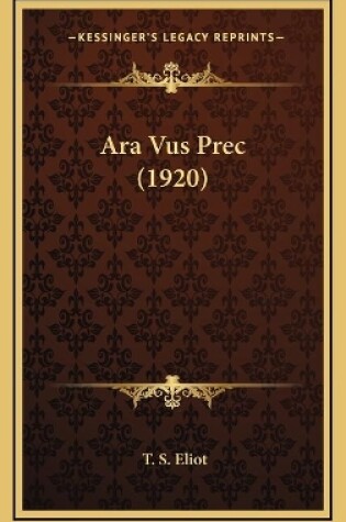 Cover of Ara Vus Prec (1920)