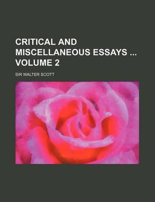 Book cover for Critical and Miscellaneous Essays Volume 2