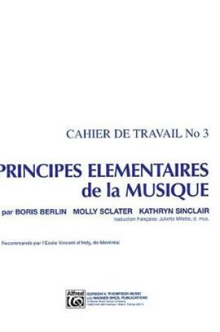 Cover of Principes Elementaires de la Musique Volume 3