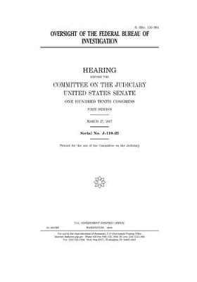 Book cover for Oversight of the Federal Bureau of Investigation