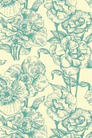 Cover of Vintage Yellow and Blue Floral Design Notebook