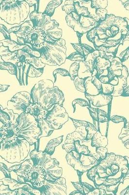 Book cover for Vintage Yellow and Blue Floral Design Notebook