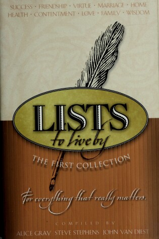 Book cover for Lists to Live By: The First Collection