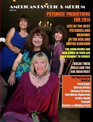 Book cover for American Psychic & Medium Magazine. ECONOMY Edition. July 2013