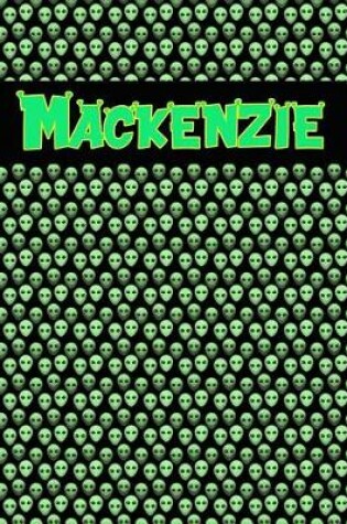 Cover of 120 Page Handwriting Practice Book with Green Alien Cover Mackenzie