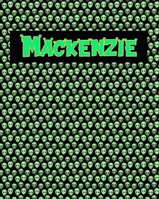 Book cover for 120 Page Handwriting Practice Book with Green Alien Cover Mackenzie