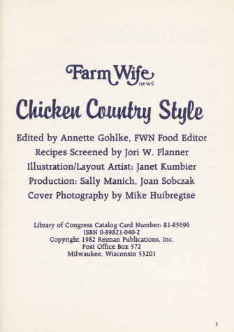 Cover of Chicken Country Style