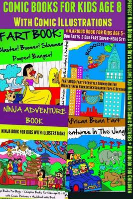 Book cover for Comic Books for Kids Age 8 - Comic Illustrations - Ninja Books for Boys - Kid Ninjas