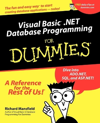 Book cover for Visual Basic .NET Database Programming For Dummies