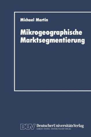 Cover of Mikrogeographische Marktsegmentierung