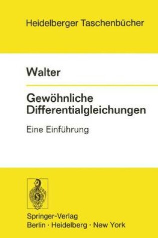 Cover of Gewohnliche Differentialgleichungen