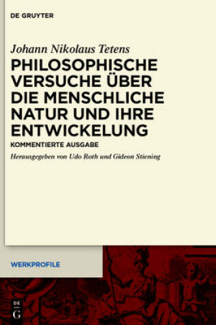 Cover of Philosophische Versuche Uber Die Menschliche Natur Und Ihre Entwickelung