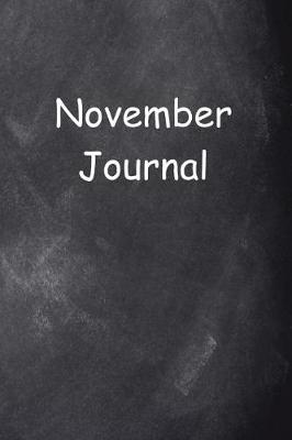 Book cover for November Journal Chalkboard Design
