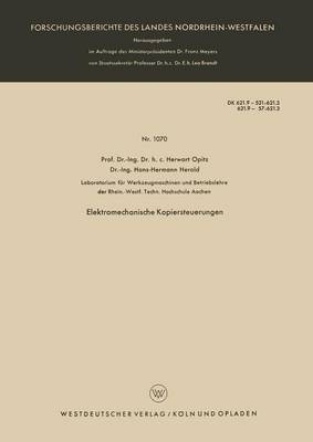 Cover of Elektromechanische Kopiersteuerungen