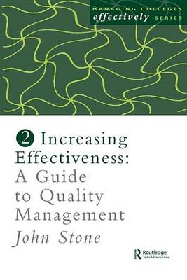 Book cover for Increasing Effectiveness: A Guide to Quality Management