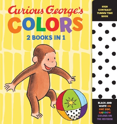 Book cover for Curious George's Colors: High Contrast Tummy Time Book