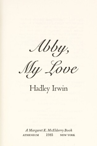 Cover of Abby, My Love