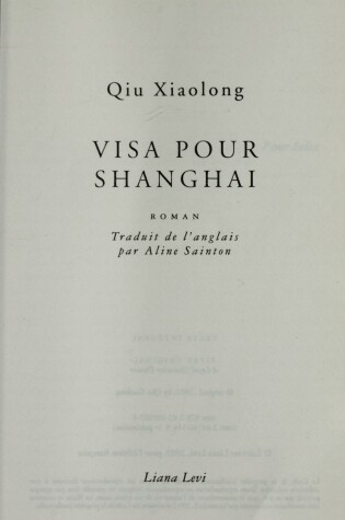 Cover of Visa Pour Shanghai