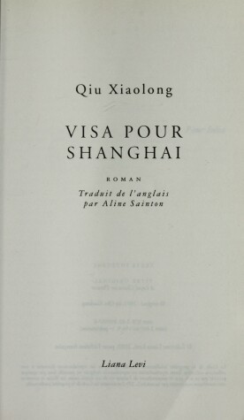 Book cover for Visa Pour Shanghai