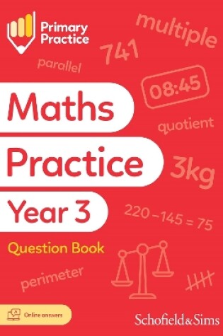 Cover of Primary Practice Maths Year 3 Question Book, Ages 7-8