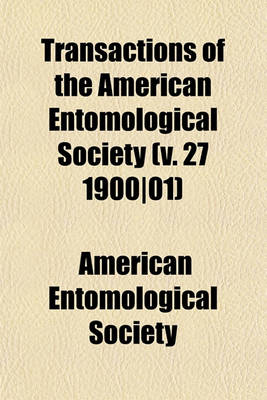 Book cover for Transactions of the American Entomological Society Volume 4