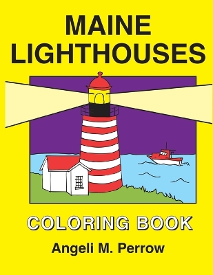 Book cover for Maine Lighthouses Coloring Book