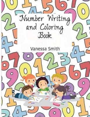 Book cover for Number Writing and Coloring Book for Preschool-Kindergarten