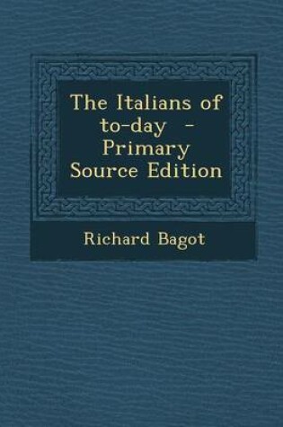 Cover of The Italians of To-Day