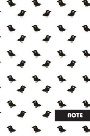 Cover of 6"x9" Notebook Cute Raven Design Seamless Pattern Cover.