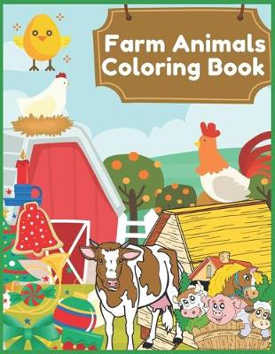 Book cover for Farm Animals Coloring Book