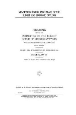 Cover of Mid-session review and update of the budget and economic outlook