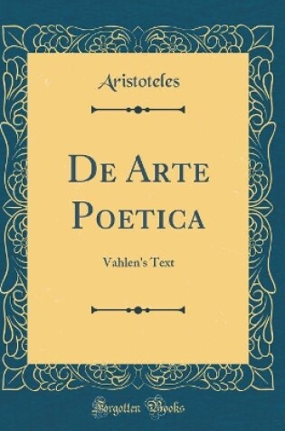 Cover of de Arte Poetica