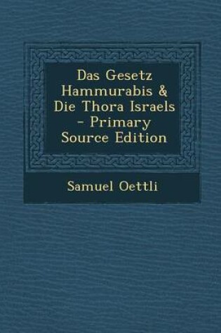 Cover of Das Gesetz Hammurabis & Die Thora Israels