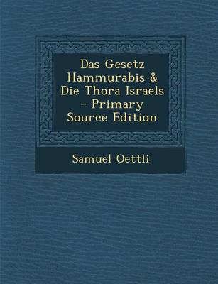 Book cover for Das Gesetz Hammurabis & Die Thora Israels