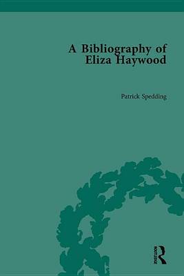 Book cover for A Bibliography of Eliza Haywood